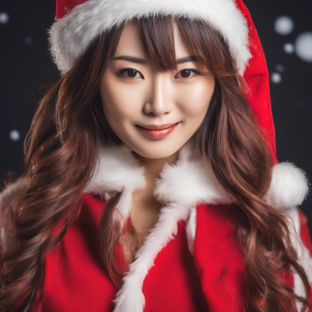 beautiful japanese woman in santa costume by मुफ्त एआई छवि जनरेटर - बिना लॉगिन के✨ | AIGAZOU