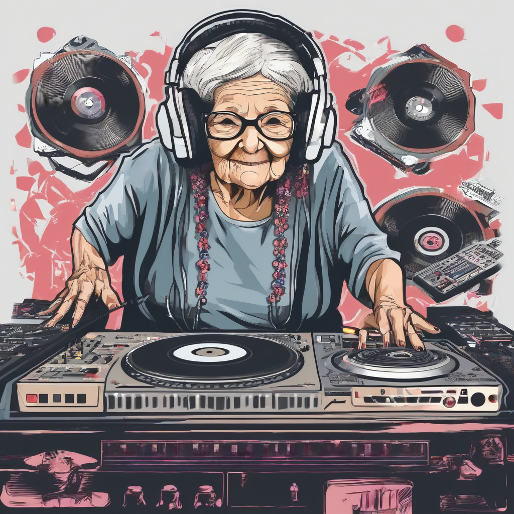 alte frau als dj by Générateur d'images par IA gratuit - Aucune connexion nécessaire✨ | AIGAZOU