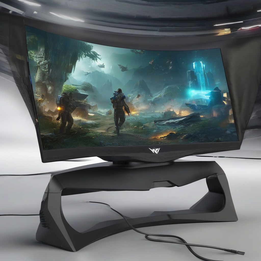 gaming monitor cool and beautiful by Générateur d'images par IA gratuit - Aucune connexion nécessaire✨ | AIGAZOU