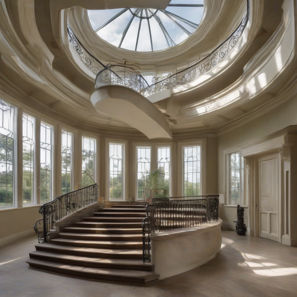 palladian style pavilion with spiral staircase by मुफ्त एआई छवि जनरेटर - बिना लॉगिन के✨ | AIGAZOU