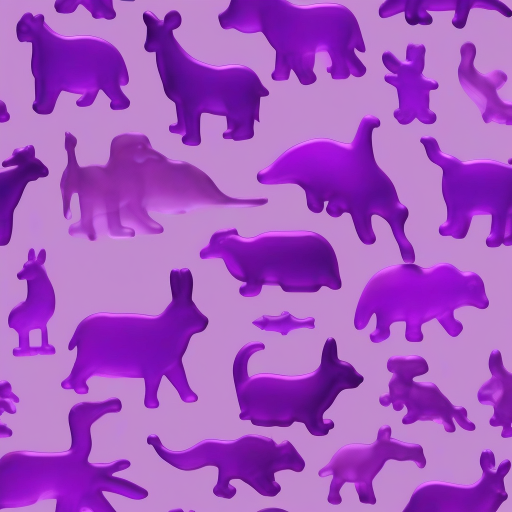 gummy animal shapes silhouettes purple transparency by मुफ्त एआई छवि जनरेटर - बिना लॉगिन के✨ | AIGAZOU