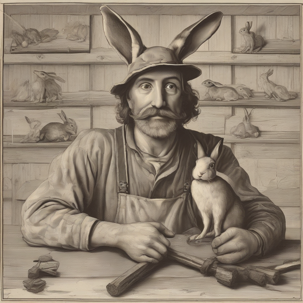 a carpenter with a rabbit face by मुफ्त एआई छवि जनरेटर - बिना लॉगिन के✨ | AIGAZOU