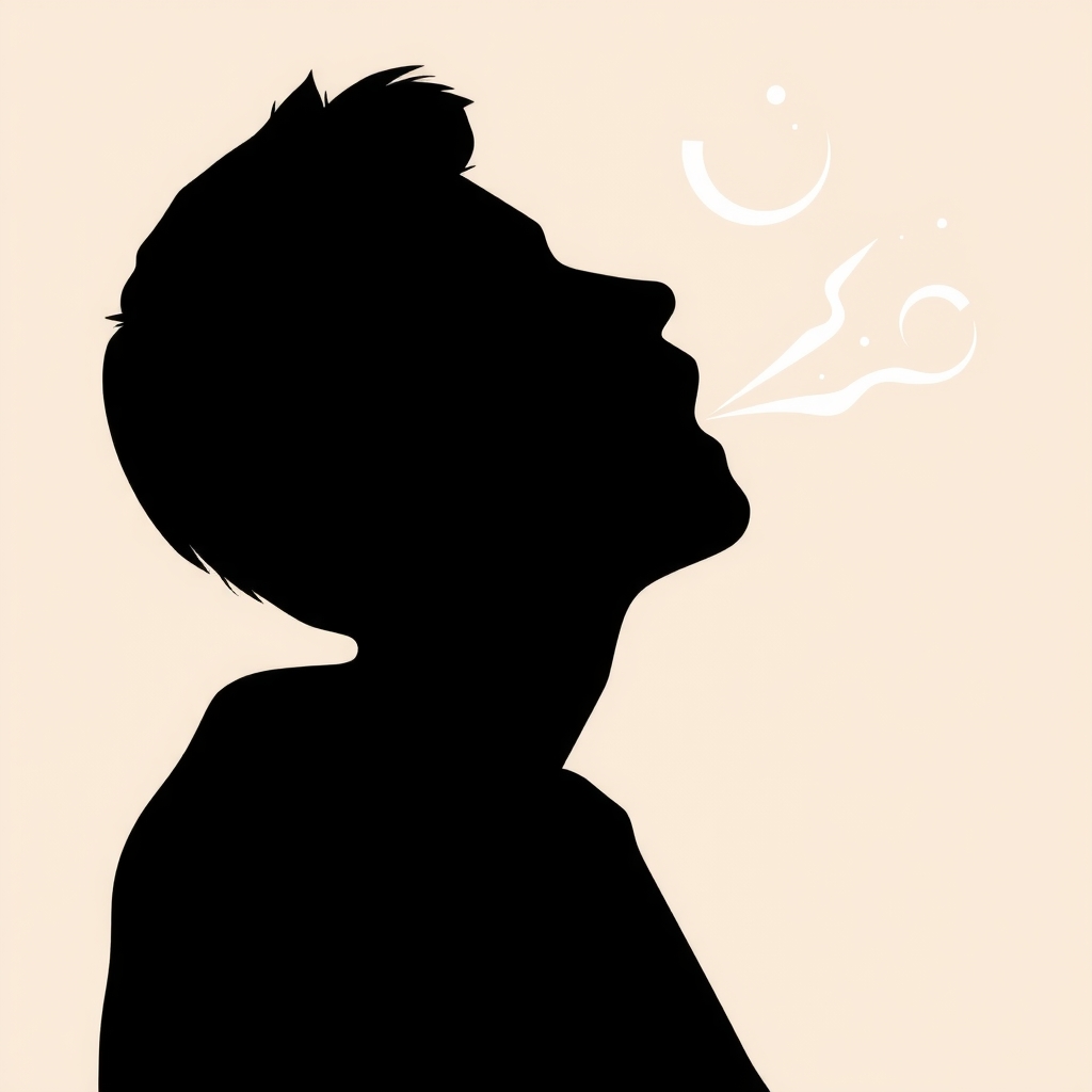 create a silhouette of a person spitting by मुफ्त एआई छवि जनरेटर - बिना लॉगिन के✨ | AIGAZOU