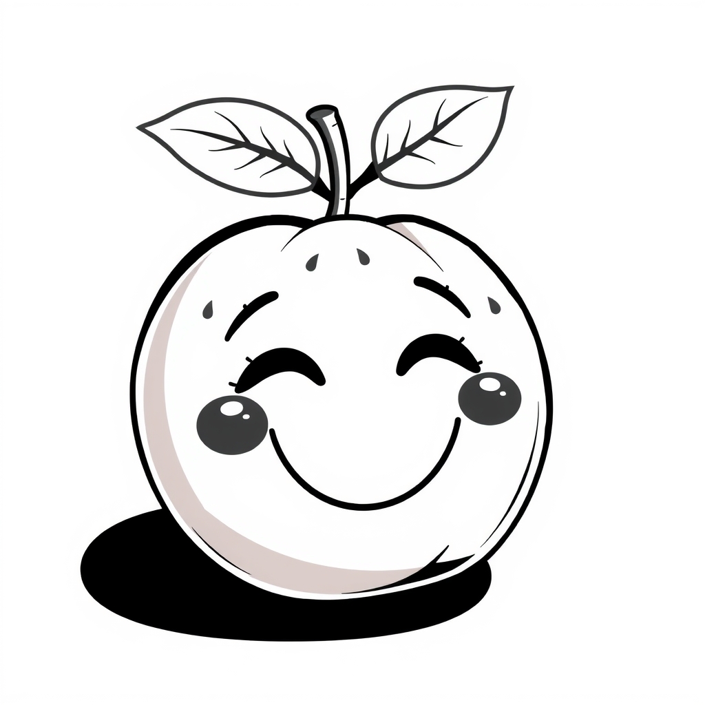 smiling fruit in black white by मुफ्त एआई छवि जनरेटर - बिना लॉगिन के✨ | AIGAZOU