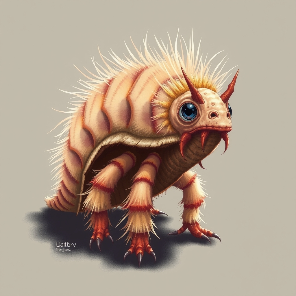 a velvet worm like creature with a chitin shell by मुफ्त एआई छवि जनरेटर - बिना लॉगिन के✨ | AIGAZOU