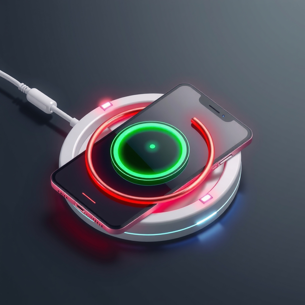 smartphone wireless charging coil 3d illustration by मुफ्त एआई छवि जनरेटर - बिना लॉगिन के✨ | AIGAZOU