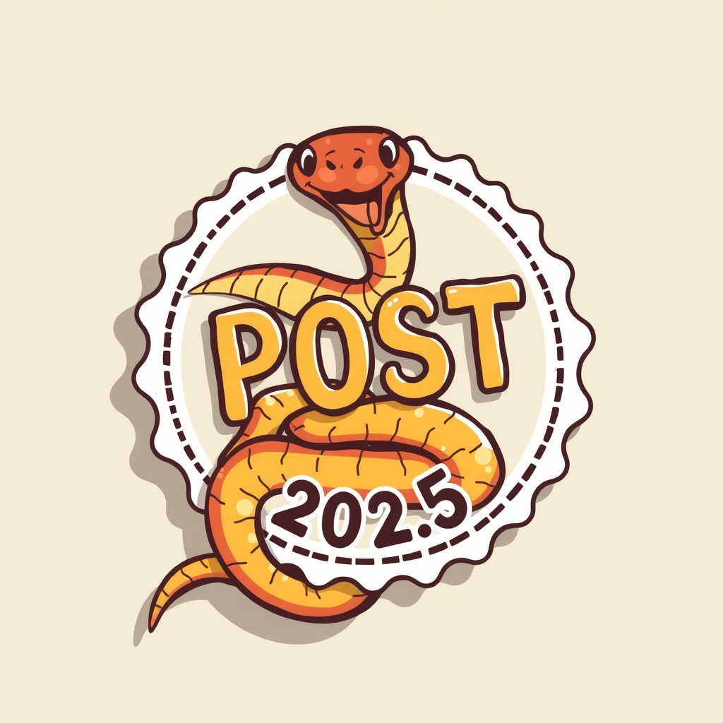 post and 2025 spelling with snake stamp by मुफ्त एआई छवि जनरेटर - बिना लॉगिन के✨ | AIGAZOU