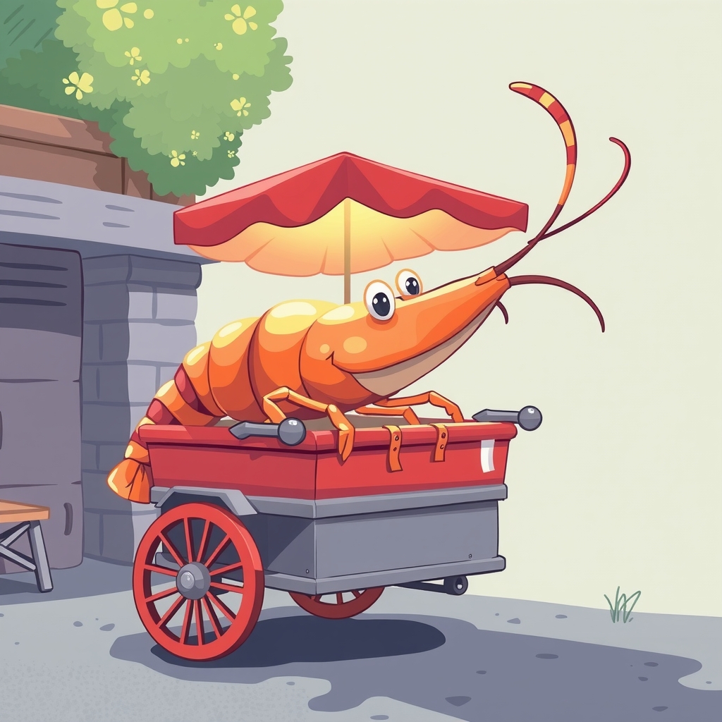 a shrimp on a wheelbarrow by मुफ्त एआई छवि जनरेटर - बिना लॉगिन के✨ | AIGAZOU