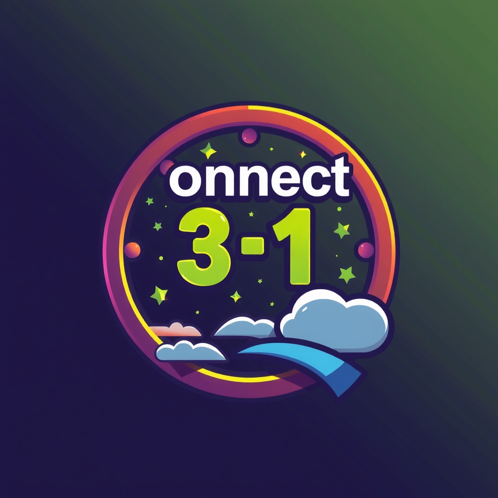 make me a logo for connect 3 1 by मुफ्त एआई छवि जनरेटर - बिना लॉगिन के✨ | AIGAZOU