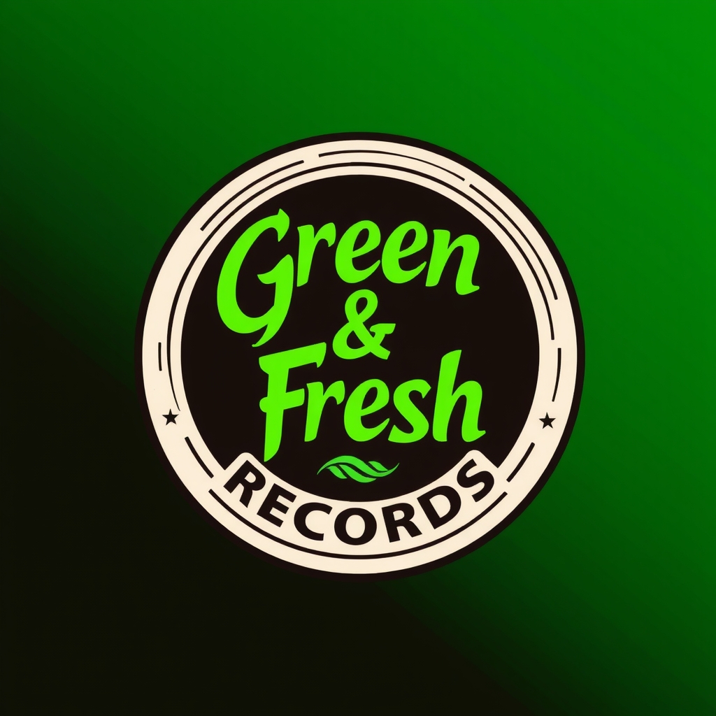 logo green fresh records reggae music label by मुफ्त एआई छवि जनरेटर - बिना लॉगिन के✨ | AIGAZOU