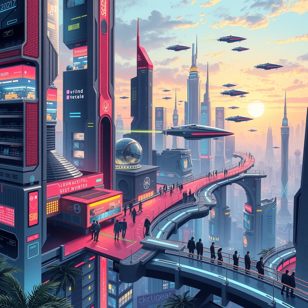 future city by Générateur d'images par IA gratuit - Aucune connexion nécessaire✨ | AIGAZOU