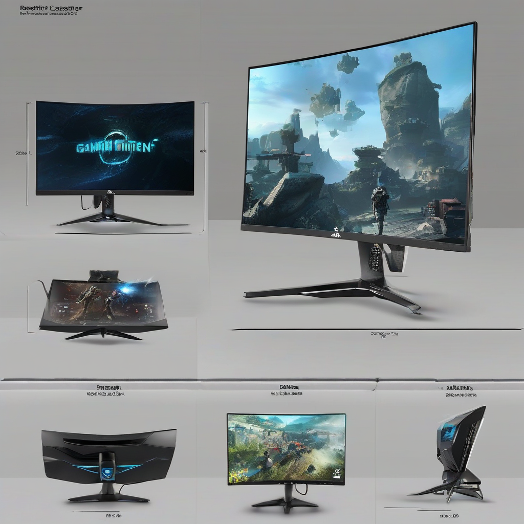 gaming monitor cool and beautiful by मुफ्त एआई छवि जनरेटर - बिना लॉगिन के✨ | AIGAZOU