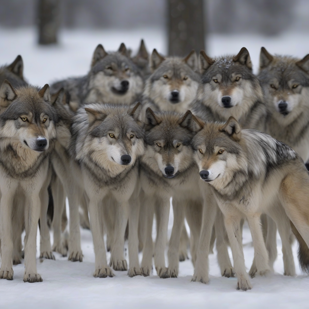 a group of wolves moving together by मुफ्त एआई छवि जनरेटर - बिना लॉगिन के✨ | AIGAZOU