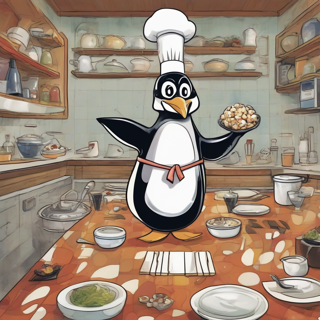 imagine a penguin opening a gourmet restaurant by मुफ्त एआई छवि जनरेटर - बिना लॉगिन के✨ | AIGAZOU