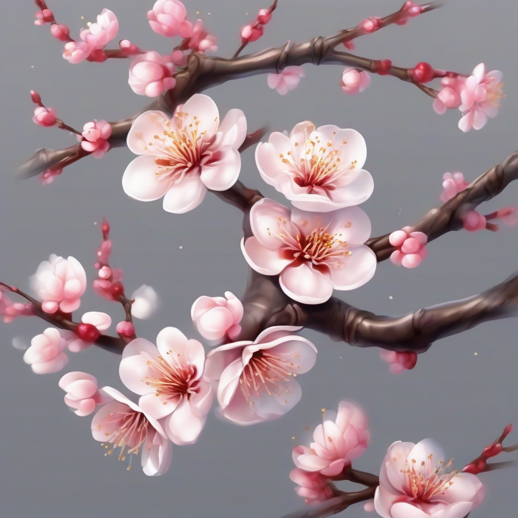 realistic plum blossom painting by मुफ्त एआई छवि जनरेटर - बिना लॉगिन के✨ | AIGAZOU