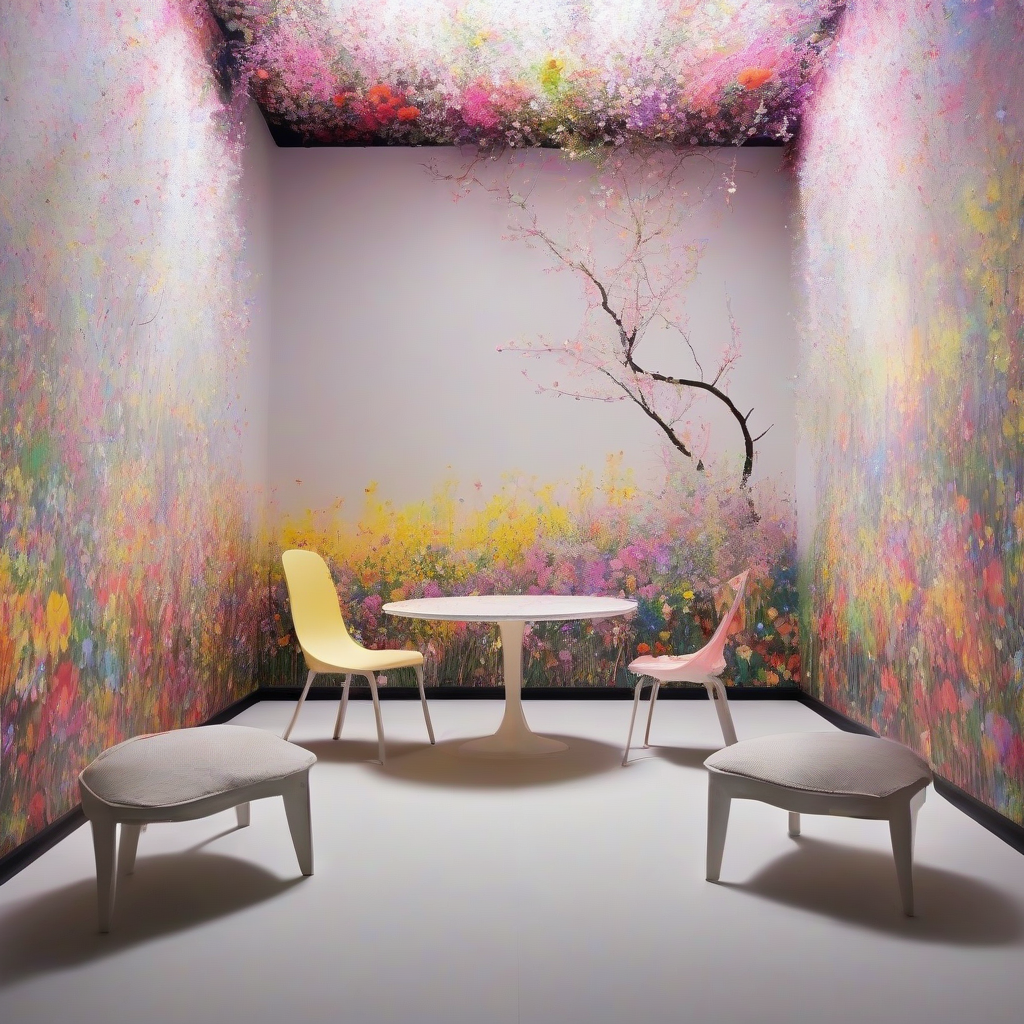 small room chair desk team lab wall spring vibrant by मुफ्त एआई छवि जनरेटर - बिना लॉगिन के✨ | AIGAZOU