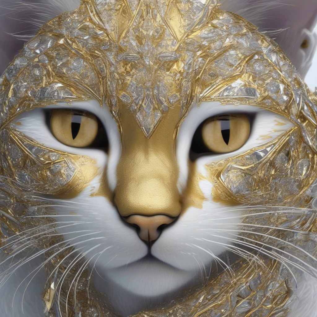 golden cat with silver eyes by मुफ्त एआई छवि जनरेटर - बिना लॉगिन के✨ | AIGAZOU