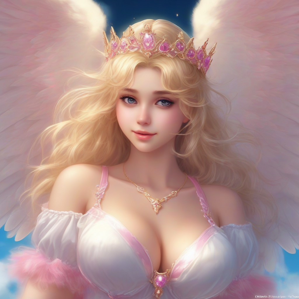 beautiful teenage angel with translucent wings by Générateur d'images par IA gratuit - Aucune connexion nécessaire✨ | AIGAZOU