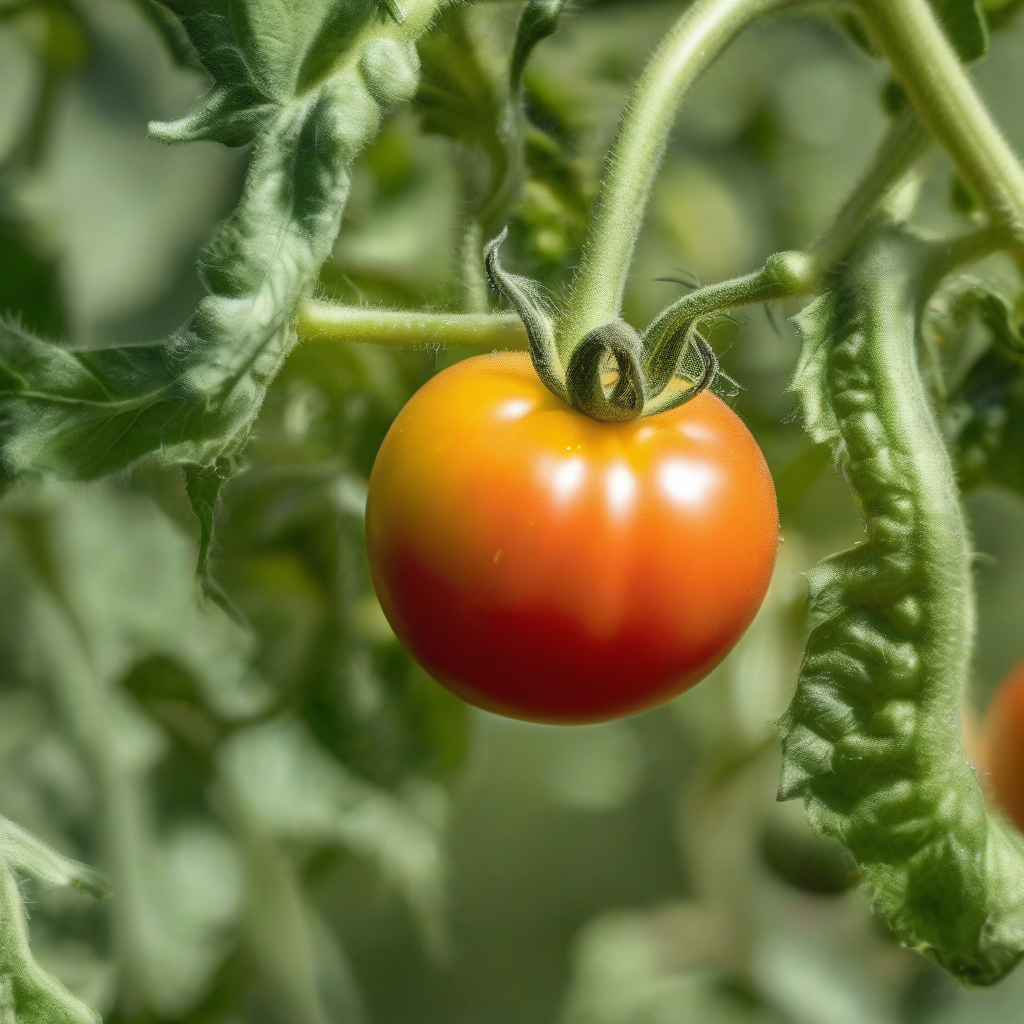 tomato turning yellow slightly red by मुफ्त एआई छवि जनरेटर - बिना लॉगिन के✨ | AIGAZOU