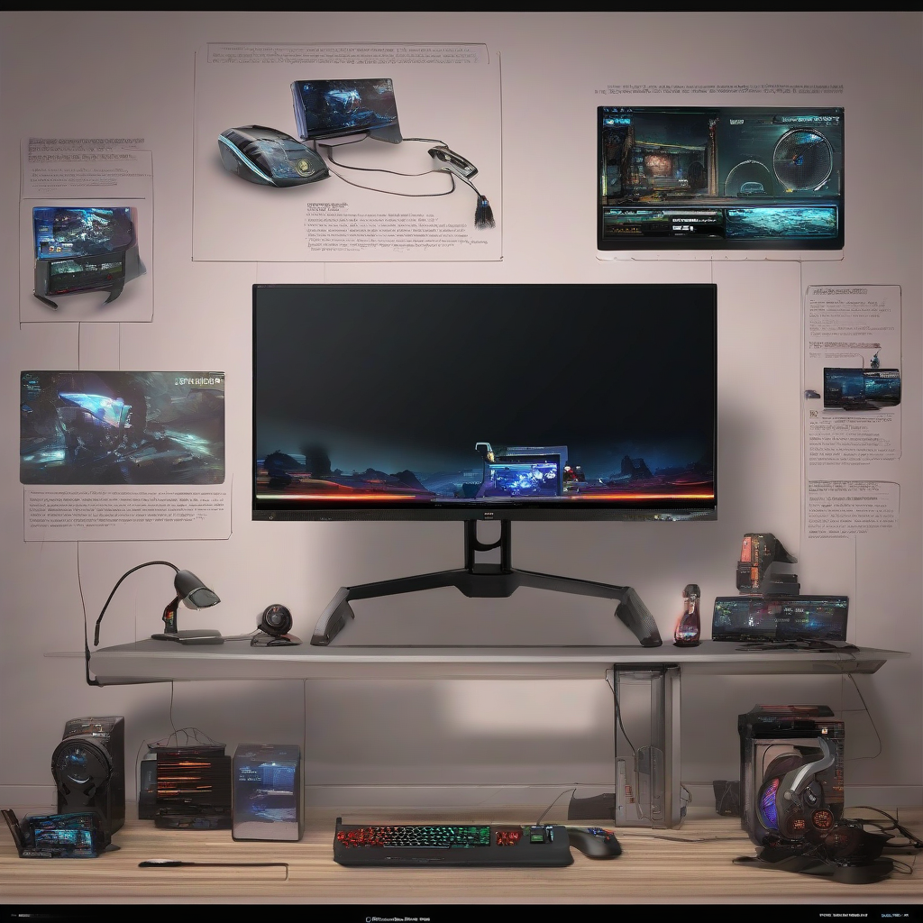 gaming monitor cool and beautiful by मुफ्त एआई छवि जनरेटर - बिना लॉगिन के✨ | AIGAZOU