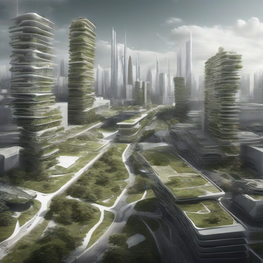 future city scene by Générateur d'images par IA gratuit - Aucune connexion nécessaire✨ | AIGAZOU