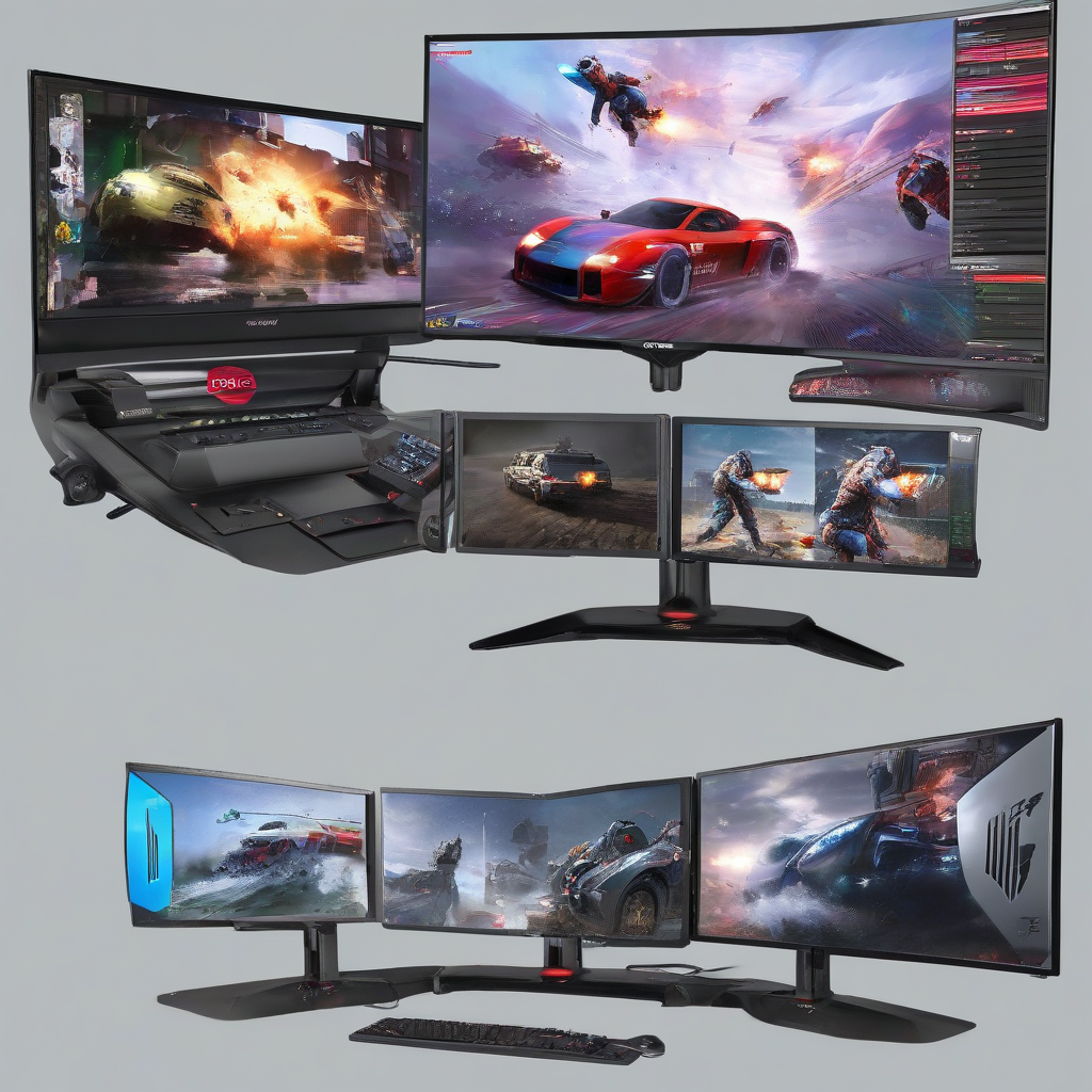 gaming monitor cool and beautiful by मुफ्त एआई छवि जनरेटर - बिना लॉगिन के✨ | AIGAZOU