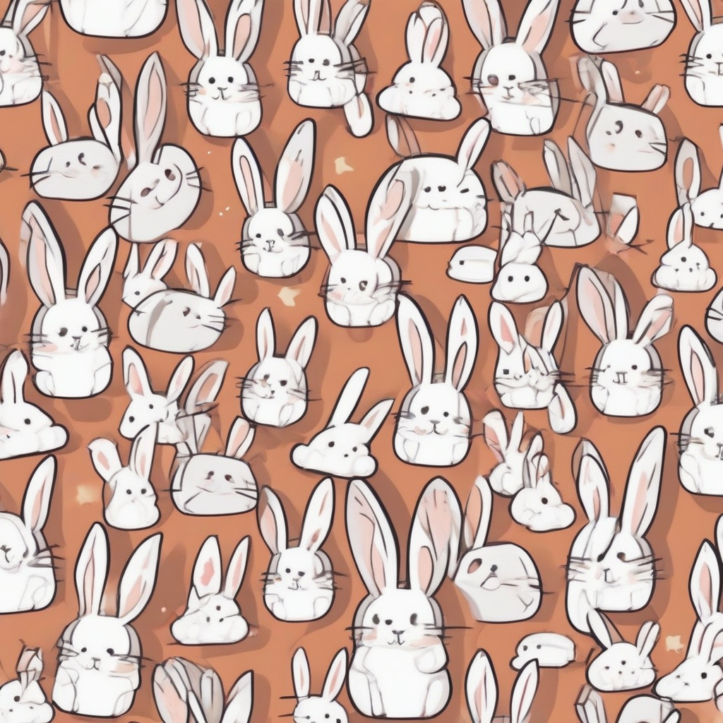 cute rabbit character pattern by मुफ्त एआई छवि जनरेटर - बिना लॉगिन के✨ | AIGAZOU