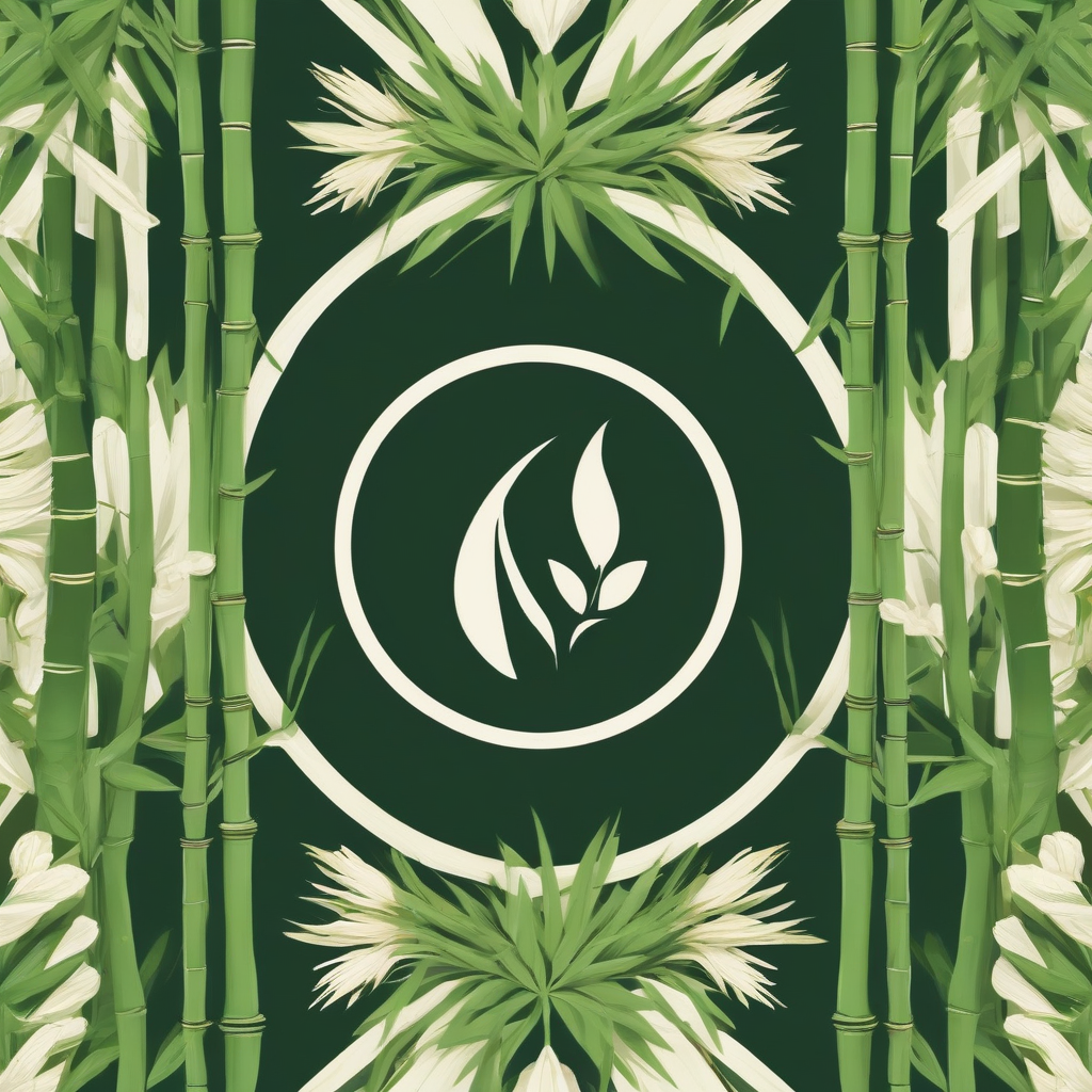 logo bamboo grove pattern frame background by मुफ्त एआई छवि जनरेटर - बिना लॉगिन के✨ | AIGAZOU