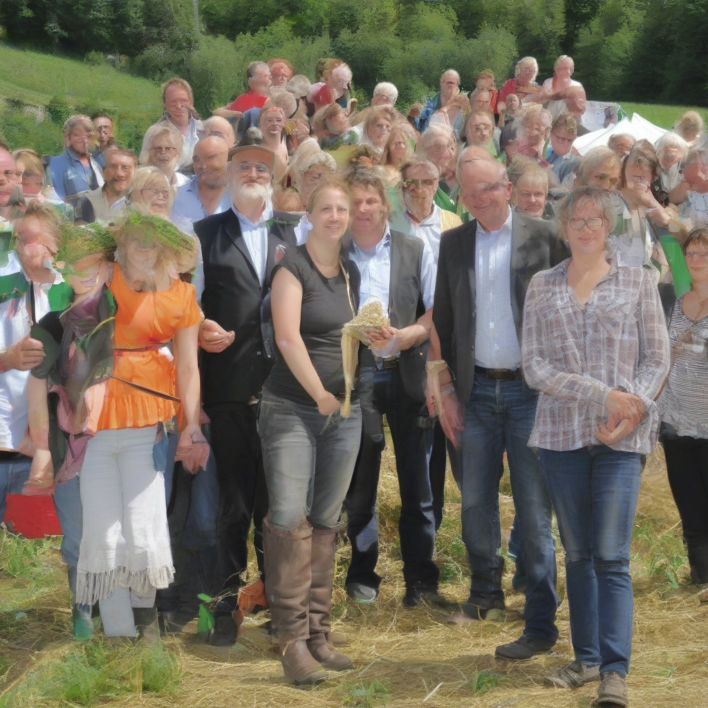 passau am bergacker many people celebrate 10th birthday of solidarity agriculture by मुफ्त एआई छवि जनरेटर - बिना लॉगिन के✨ | AIGAZOU