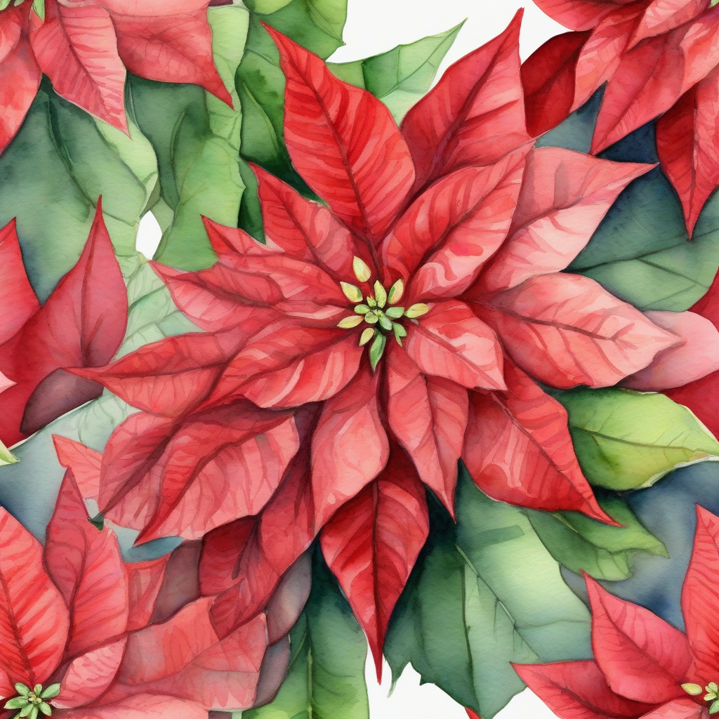 poinsettia watercolor painting by मुफ्त एआई छवि जनरेटर - बिना लॉगिन के✨ | AIGAZOU