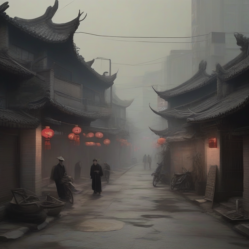 chinese realistic eerie spooky street by मुफ्त एआई छवि जनरेटर - बिना लॉगिन के✨ | AIGAZOU