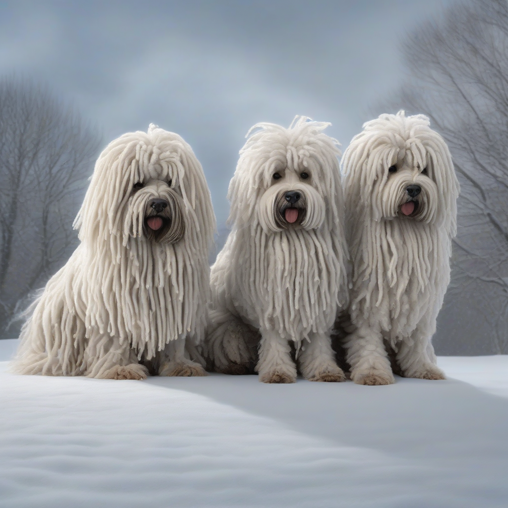 three pomeranians sitting in the snow by मुफ्त एआई छवि जनरेटर - बिना लॉगिन के✨ | AIGAZOU