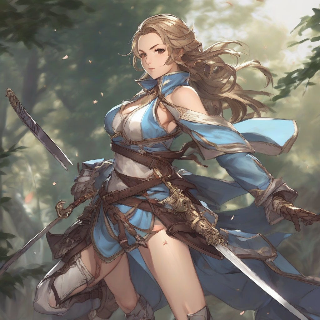 a female swordsman in granblue fantasy style by मुफ्त एआई छवि जनरेटर - बिना लॉगिन के✨ | AIGAZOU