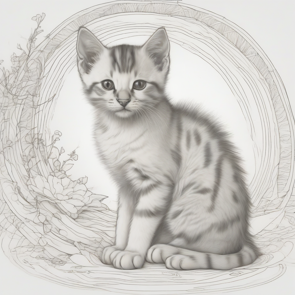 delicate brush cat sketch cute gentle by मुफ्त एआई छवि जनरेटर - बिना लॉगिन के✨ | AIGAZOU