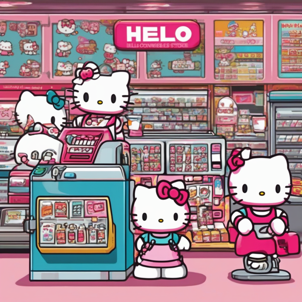 hello kitty at the convenience store by Générateur d'images par IA gratuit - Aucune connexion nécessaire✨ | AIGAZOU