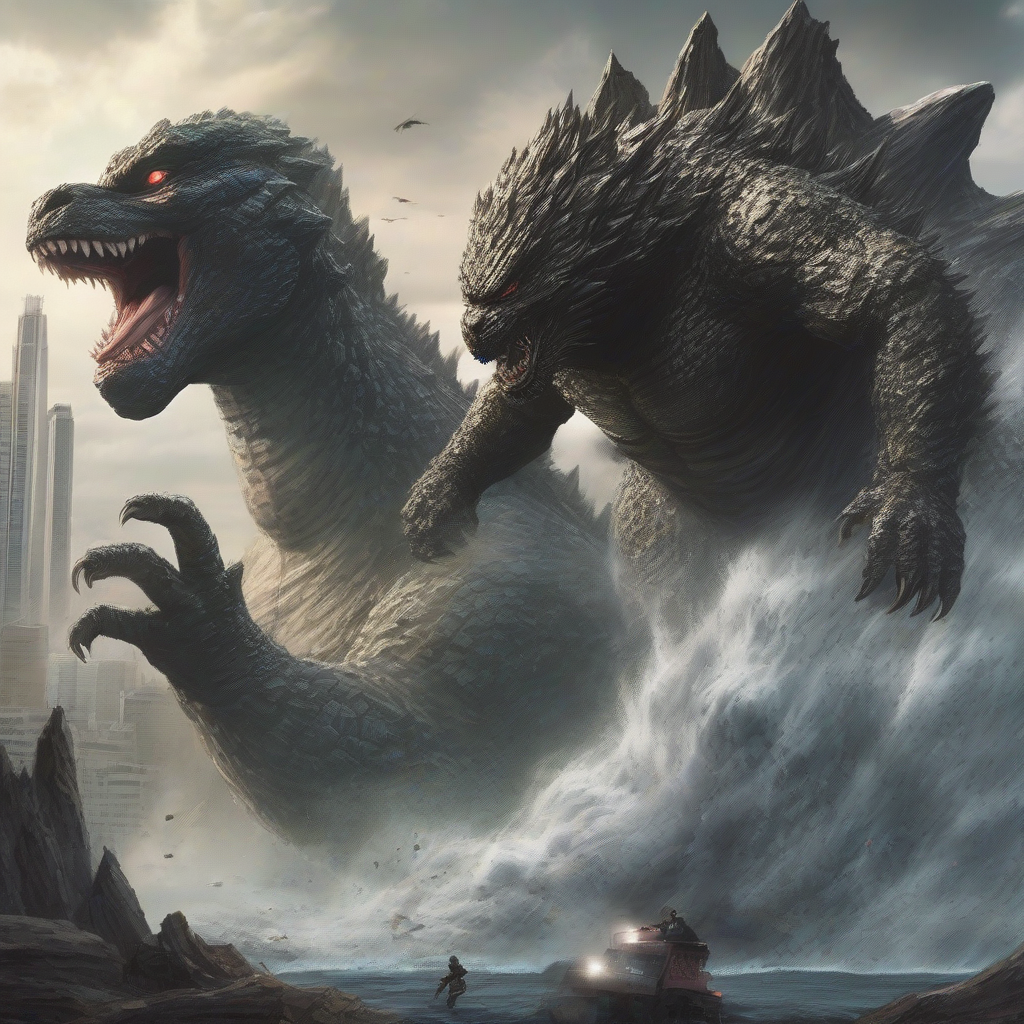 godzilla vs zhang shiqian liu zih by मुफ्त एआई छवि जनरेटर - बिना लॉगिन के✨ | AIGAZOU