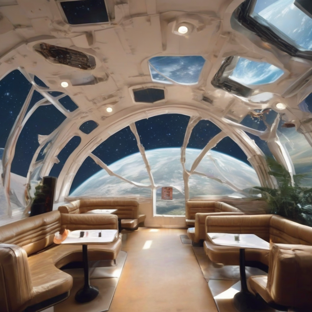 space shuttle interior time travel cafe by Générateur d'images par IA gratuit - Aucune connexion nécessaire✨ | AIGAZOU