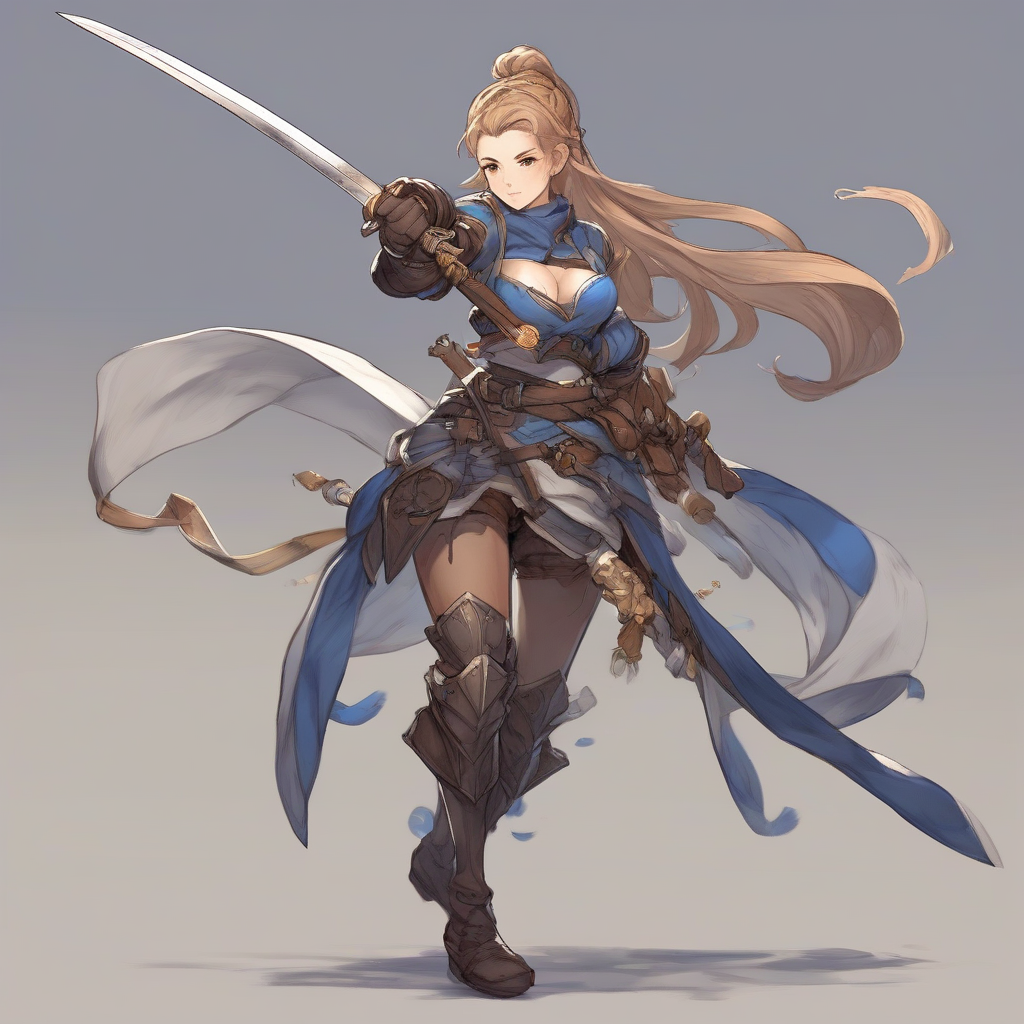 a female swordsman in granblue fantasy style by मुफ्त एआई छवि जनरेटर - बिना लॉगिन के✨ | AIGAZOU