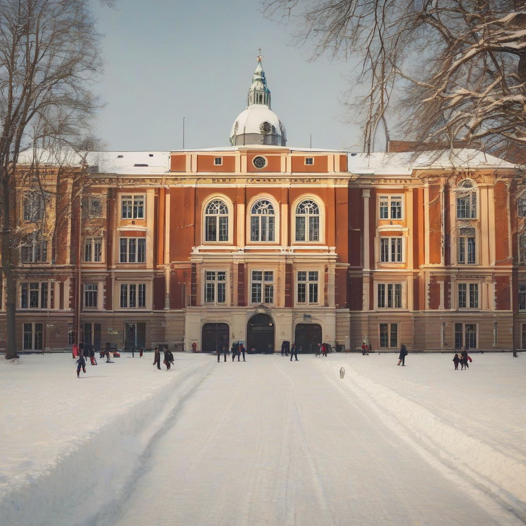 stiftsgymnasium st paul in winter by Générateur d'images par IA gratuit - Aucune connexion nécessaire✨ | AIGAZOU