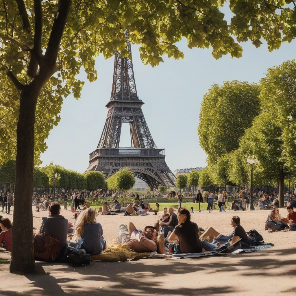 resting person in front of eiffel tower in paris by मुफ्त एआई छवि जनरेटर - बिना लॉगिन के✨ | AIGAZOU