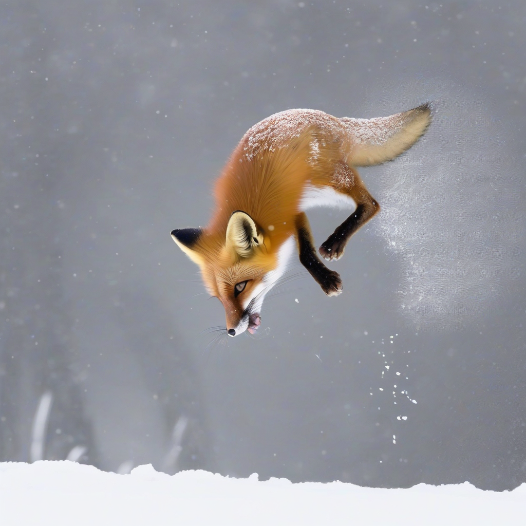 catching a fox with a head spring in snow by मुफ्त एआई छवि जनरेटर - बिना लॉगिन के✨ | AIGAZOU