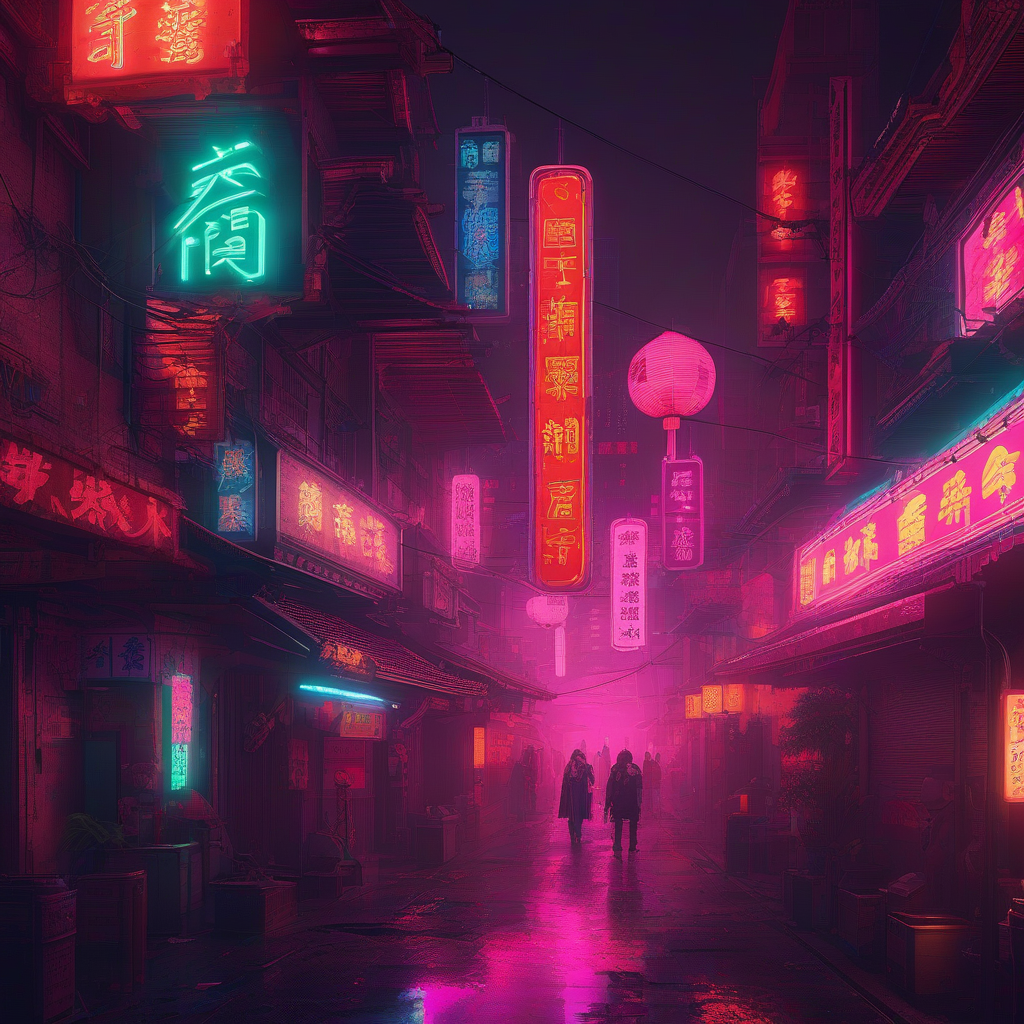 cyberpunk neon chinatown by मुफ्त एआई छवि जनरेटर - बिना लॉगिन के✨ | AIGAZOU