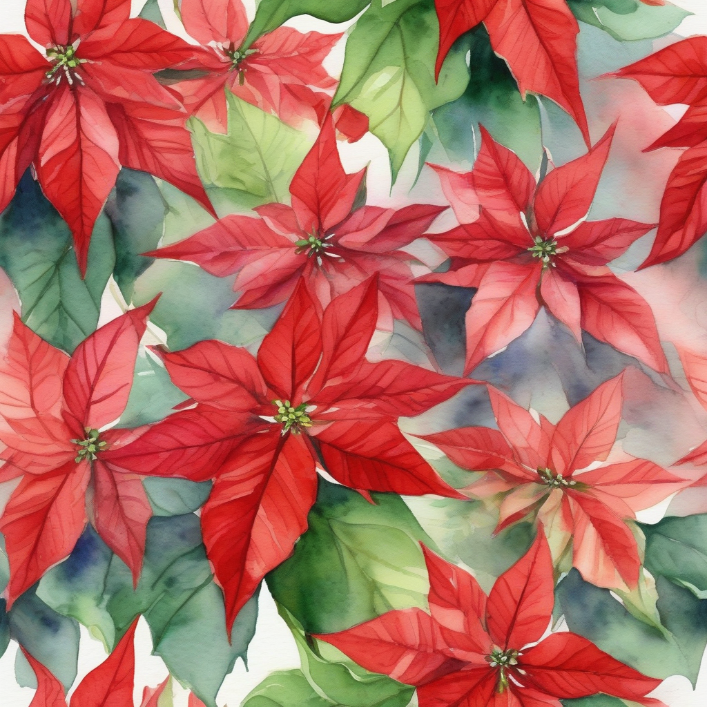 a bouquet of poinsettias in watercolor by मुफ्त एआई छवि जनरेटर - बिना लॉगिन के✨ | AIGAZOU