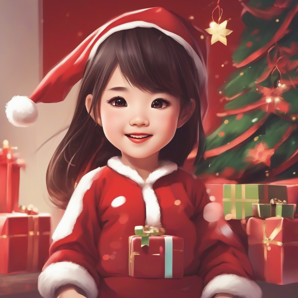 cute asian girl in santa costume by मुफ्त एआई छवि जनरेटर - बिना लॉगिन के✨ | AIGAZOU