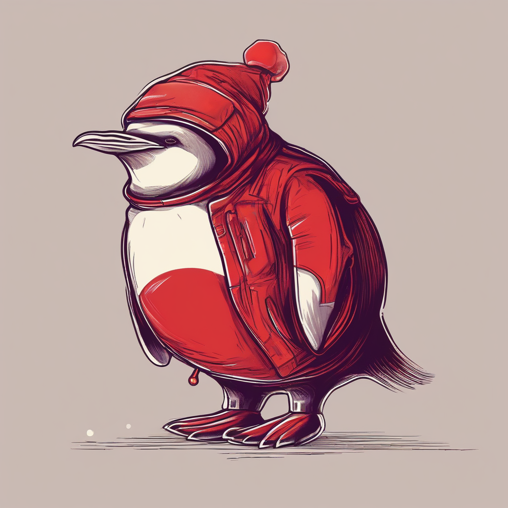 red temperature penguin by मुफ्त एआई छवि जनरेटर - बिना लॉगिन के✨ | AIGAZOU