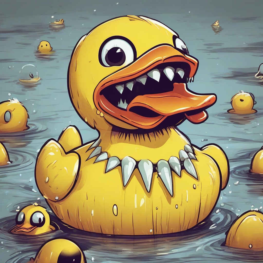 rubber duck with monster teeth by मुफ्त एआई छवि जनरेटर - बिना लॉगिन के✨ | AIGAZOU