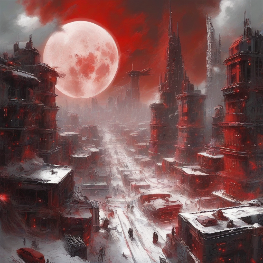 ethereal apocalypse in red and white by मुफ्त एआई छवि जनरेटर - बिना लॉगिन के✨ | AIGAZOU