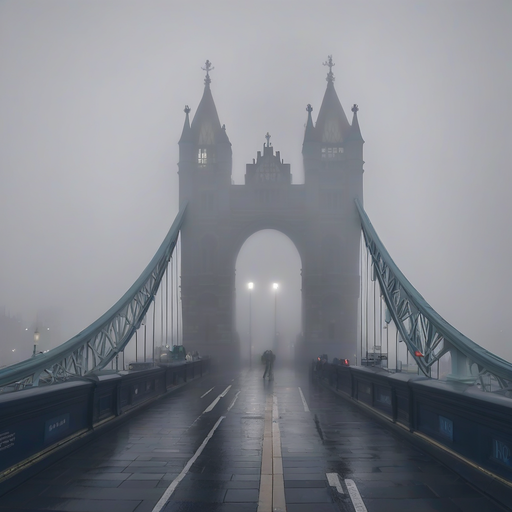 foggy london bridge by मुफ्त एआई छवि जनरेटर - बिना लॉगिन के✨ | AIGAZOU