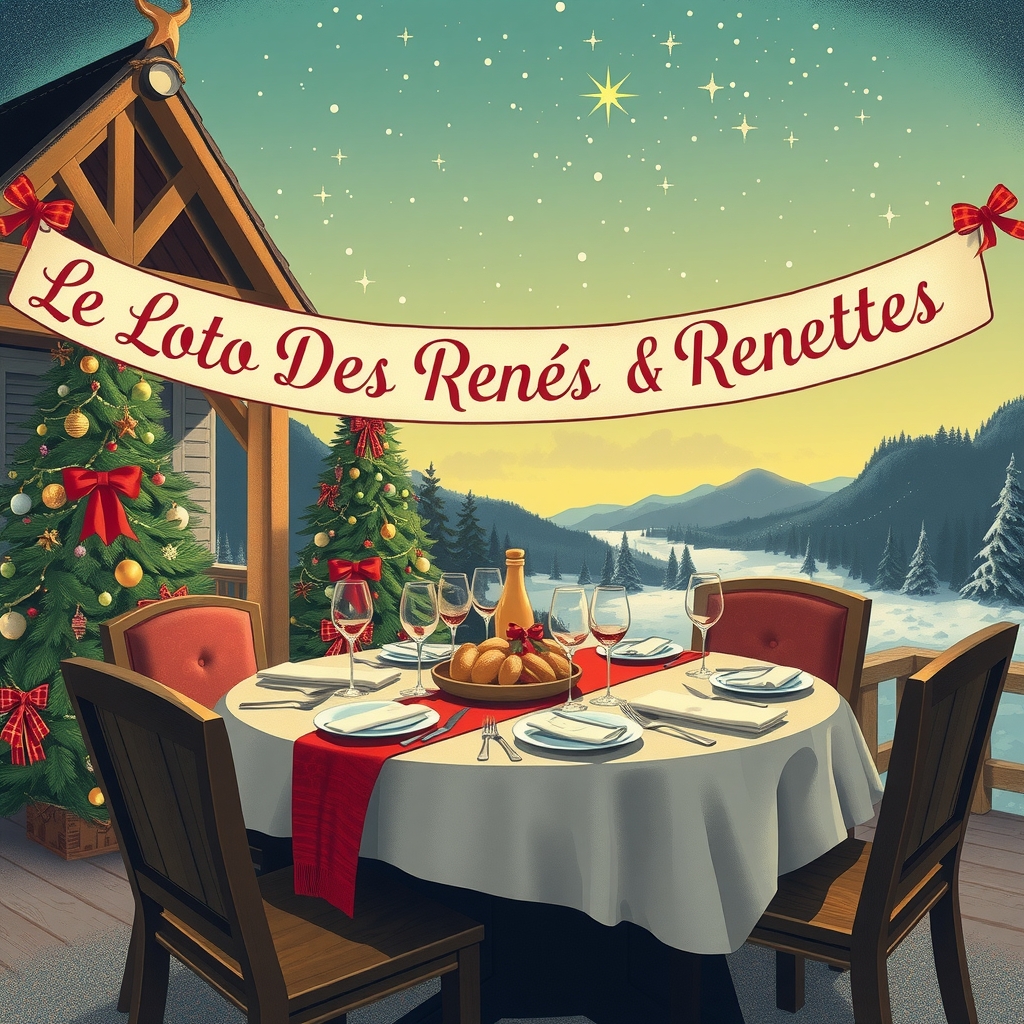 create for christmas meal in a beautiful christmas decor with a small shining star in the sky above a very by Générateur d'images par IA gratuit - Aucune connexion nécessaire✨ | AIGAZOU