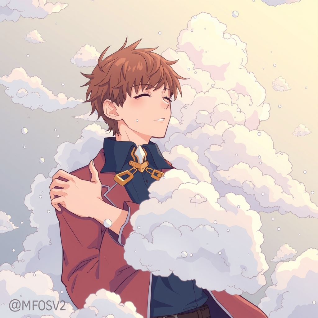 a handsome anime boy with clouds by मुफ्त एआई छवि जनरेटर - बिना लॉगिन के✨ | AIGAZOU